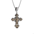 New Gold Color Crucifix Image Men\\'s Pendant Christ Miami Cuban Religious Necklace for Daily Wear Fashion Jewelry Accessories