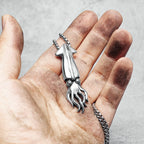 Squid Pendants Men Simple Necklaces 316L Stainless Steel Deep Sea Squid Chains Punk Rock Punk for Friend Male Jewelry