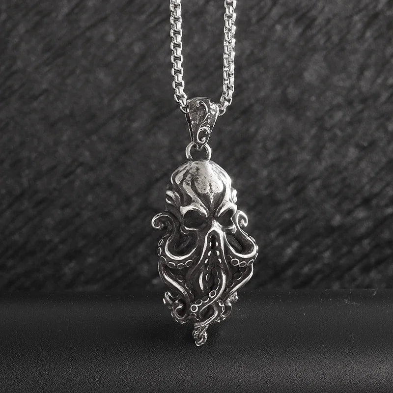 Sun Hugging Moon Round Pendant — Stainless Steel