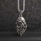 Sun Hugging Moon Round Pendant — Stainless Steel