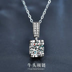 New 925 Sterling Silver Necklace Pendant 5A Zircon For Women Classics Fashion Wedding Engagement Jewelry Party Gift