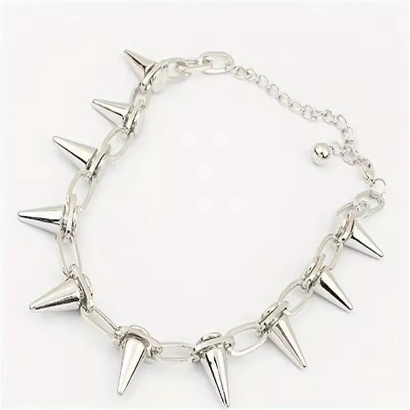 Hip Hop Alloy Rivet Men Necklace Punk Metal Choker Neogoth Fashion Jewelry Trendy Accessories