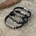Wire Rope Skull Wings Bracelet — Stainless Steel