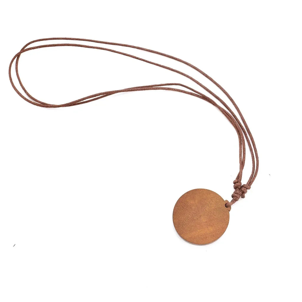 Shamrock Lucky Clover Wood Necklace Wooden Pendant Four Leaf Clover Necklaces Handmade Glass Cabochon Jewelry Women Gift