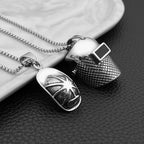 Spartan Helmet Pendant Necklace — Stainless Steel