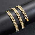 New High Quality 9MM Width Miami Cuban Chain Necklace For Men Women Hip Hop Iced Out Bling Charm Chains Necklace Fashion Jewelry