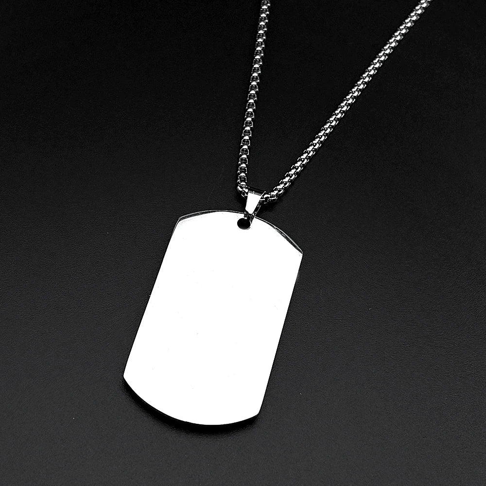 Lord's Prayer Our Father Glass Cross Necklace — Stainless Steel
