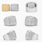 Shiny Gemstone Luxury Stainless Steel Men Rings Punk New In For Male Women Fashion Jewelry Creativity Gift Wholesale Dropshiping