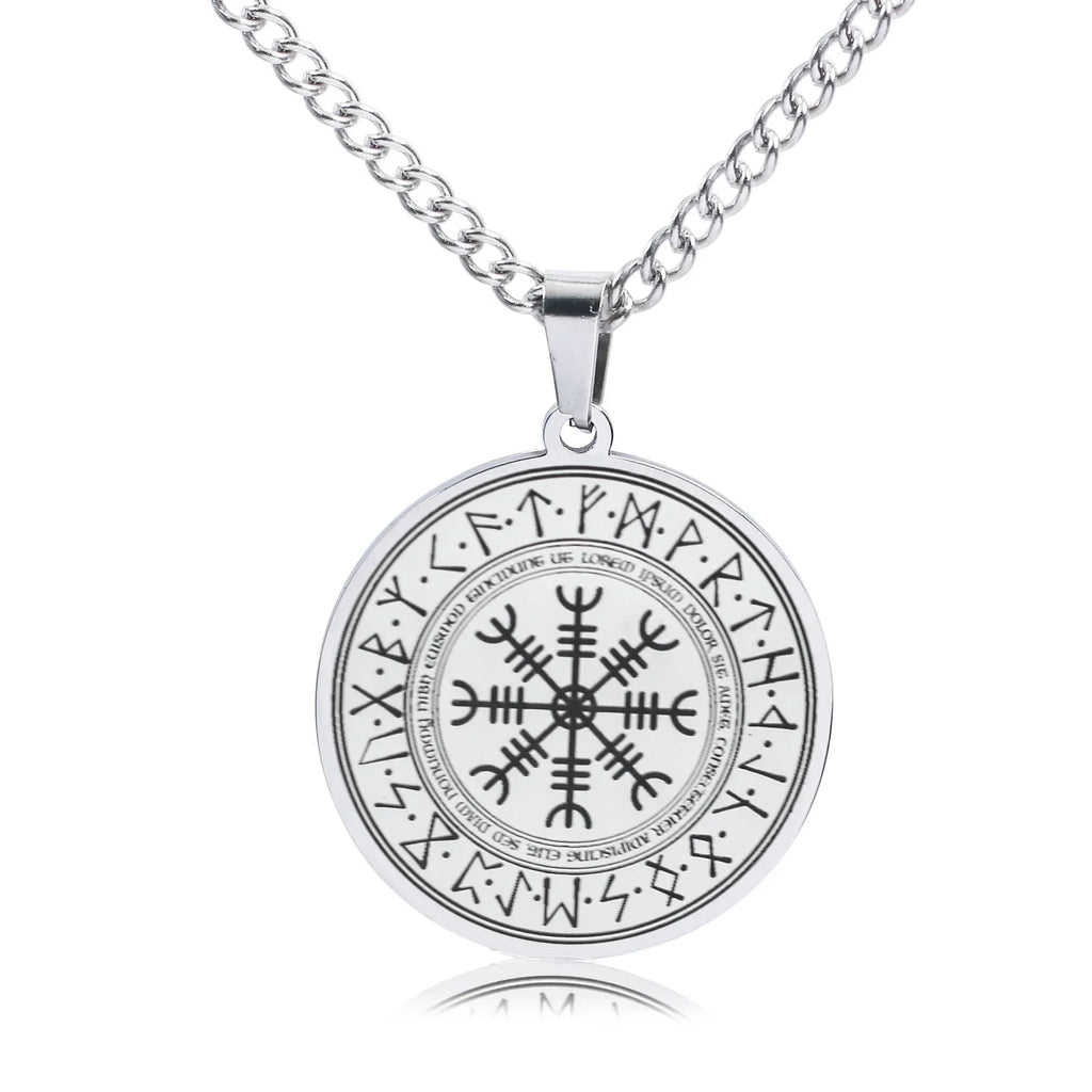 Quality Fashionable Medal Necklace Pendant Pirate Ship Compass Personality Men's Necklace Pendant Hip Hop Jewelry Trend