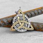 Viking Witch Celtic Knot Pendant Necklace Rune Stainless Steel Men Chain Odin Gothic Necklace Protection Amulet Jewelry