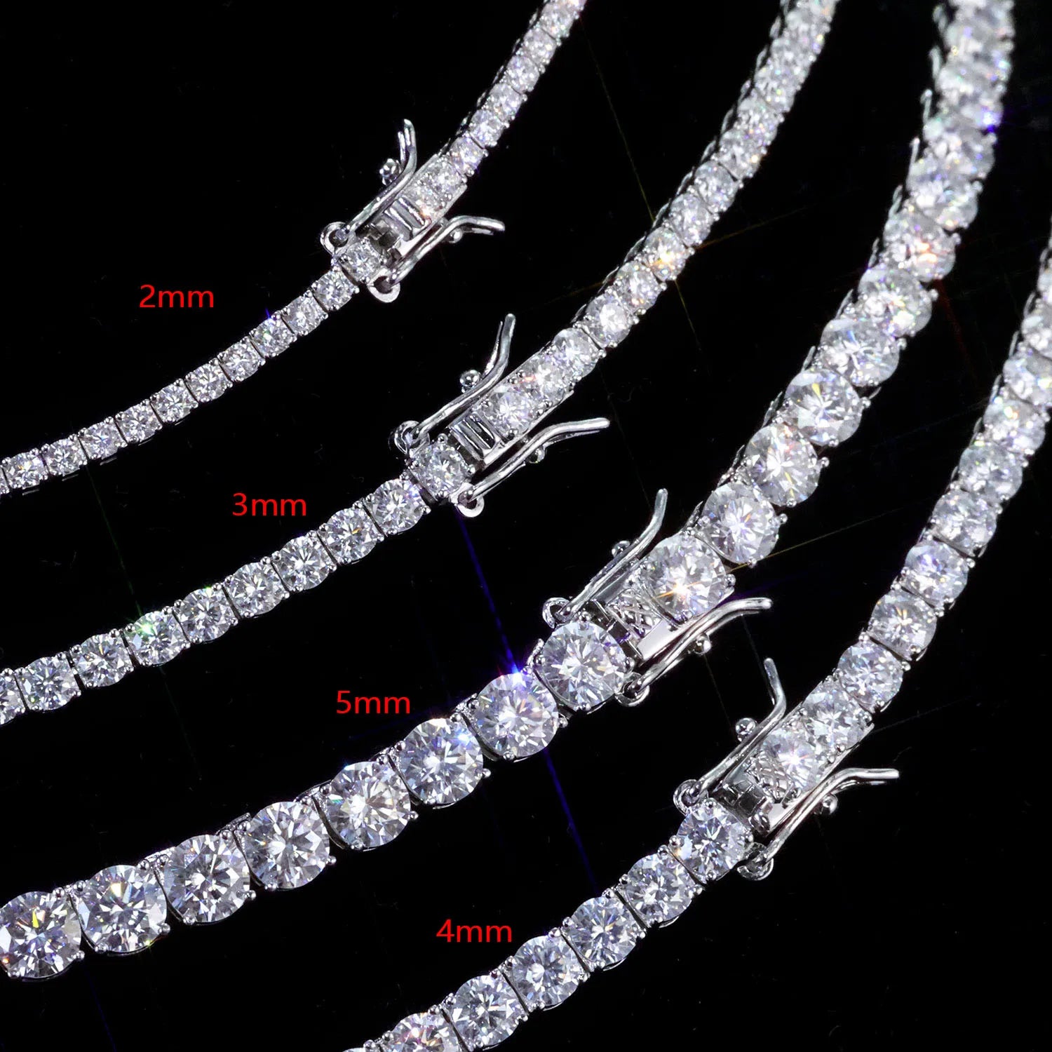 Tennis Bracelet Stainless Steel Moissanite 2/3/4/5MM
