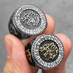 Ursa Bear Viking Rune Wolf Ring — Stainless Steel