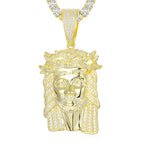 TUHE Unisex Iced Out Jesus Pendants VVS1 Moissanite Pendants Necklace Silver 925 For Men Hip Hop Jewelry