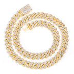 Iced Out Cuban Chain Necklace Stainless Steel 14MM
