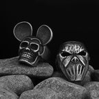 Motorcyclist Skull Ring — Stainless Steel