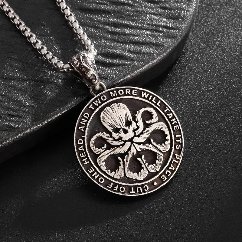 Cthulhu Octopus Skull Pendant Necklace