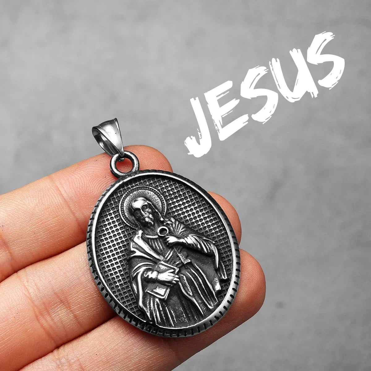 Jesus Avatar Pendant Necklace Stainless Steel