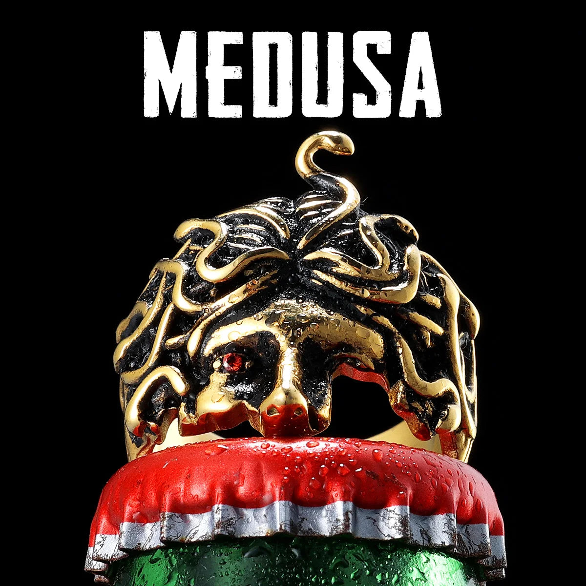 Greek Mythology Medusa Stainless Steel Men Rings Punk New For Male Women Fashion Jewelry Creativity Gift Wholesale Dropshiping