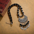 Womens Gypsy Jewelry Bohemian Ethnic Red Natural Stone Pendants Necklaces Metal Tibetan Sliver Color Chain Necklace For
