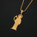 Iced Out Grim Reaper Pendant Necklace — Gold