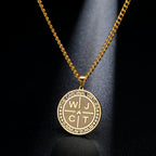 Memento Mori Stoic Medallion Pendant Necklace