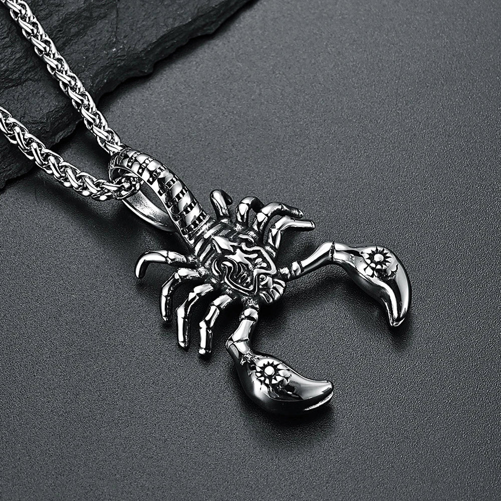 Scorpion Pendant Necklace — 316L Stainless Steel