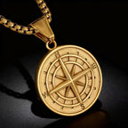 Compass Viking Steel Pendant 316L Vintage
