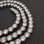 Iced Out Tennis Chain Necklace Stainless Steel