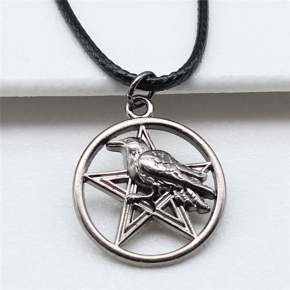 Pentagram Pendant Necklace for Men 45cm Chain