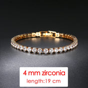 Iced Out Gold Tennis Bracelet — Crystal Bangle
