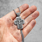 Religion Jesus Cross Stainless Steel Men Women Necklaces Pendants Chain Punk Gothic Trendy Jewelry Creativity Gift Wholesale