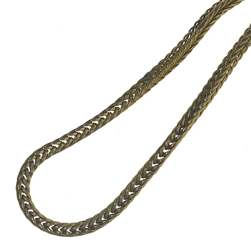 Square Foxtail Wallet Chain Necklace — 4mm Jeans Pocket Watch
