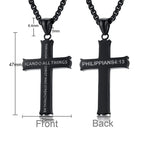 Catholic Cross Stainless Steel Pendant Necklace