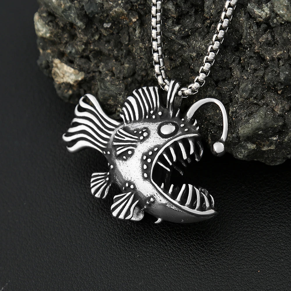 Lantern Fish Pendant — 316L Stainless Steel