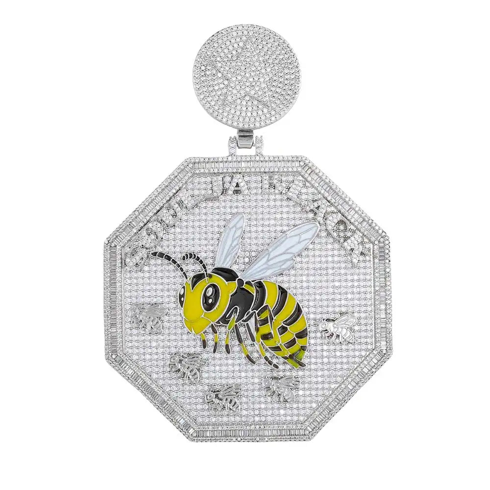 Statement Letter Pendant 80MM Octagon Colorful