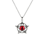 Antique Evil Eye Pendant Necklace For Women Men Creative Punk Hollow Star Colorful Eyeball Connect Choker Chain Jewelry