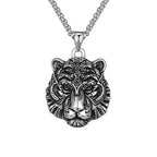 High Quality Fashion Creative Tiger Head Domineering Pendant Mature Man Personality Beast Zodiac Necklace Birthday Gift