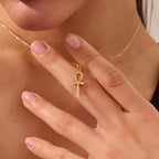 Ankh Cross Stainless Steel Pendant Necklace