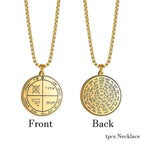 EUEAVAN Key of Solomon Necklace Double Side Third Pentacle of the Venus Protection Love Stainless Steel Necklaces Amulet Jewelry