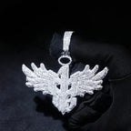 Men's Personality Is Cool, Ha's New Large Wing Pendant, Copper Inlaid Zircon Fashionable Street Necklace Trend