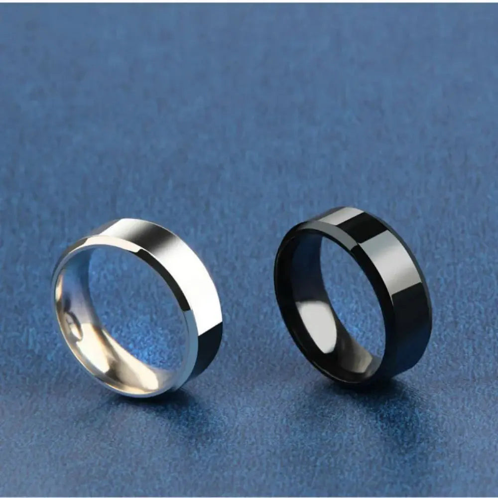 New Fashion Charm Jewelry Ring for Men Women Stainless Steel Black Rings Wedding Engagement Band Quality Matte Male