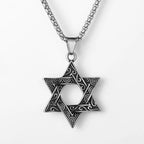 Solomon Seal Pendant Necklace Stainless Steel Vintage