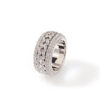 Rotatable Cuban Link Ring for Men — Iced Out CZ, Two-Tone