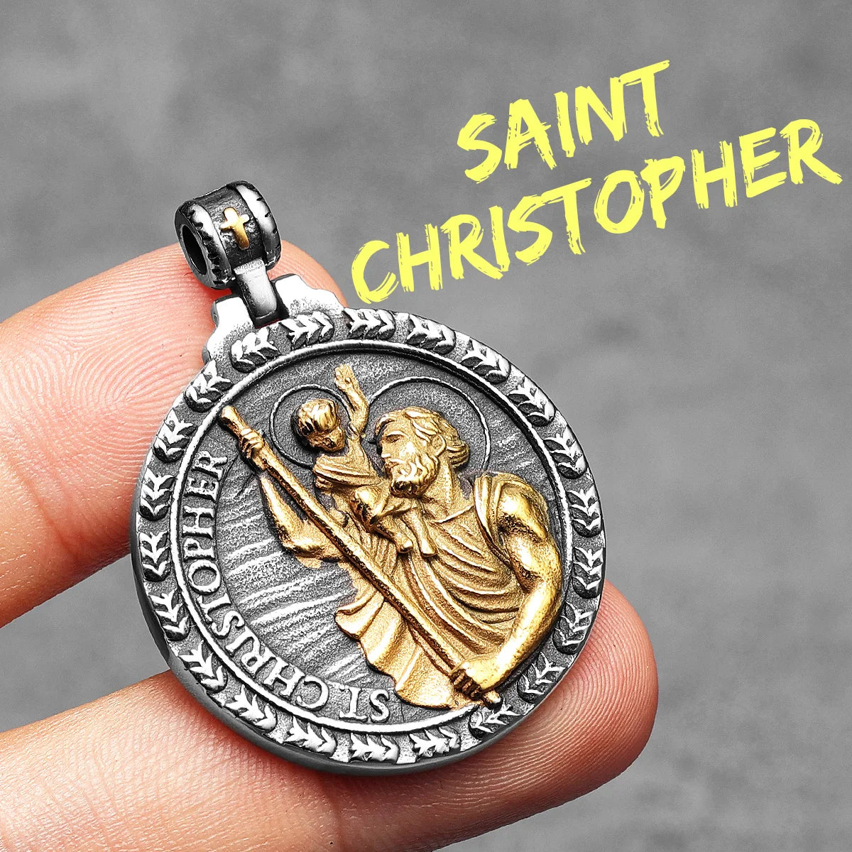 St. Christopher Pendant — Stainless Steel