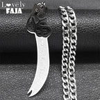 Sword Steel Pendant Islamic Arabic Imam Ali Knife