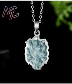 Myanmar Jadeite Nine Tailed Fox Pendant Necklace Lucky Natural Gemstone Stone Charm Luxury Burmese Jade Vintage