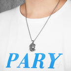 Medusa Snake Pendant Necklace Stainless Steel Greek