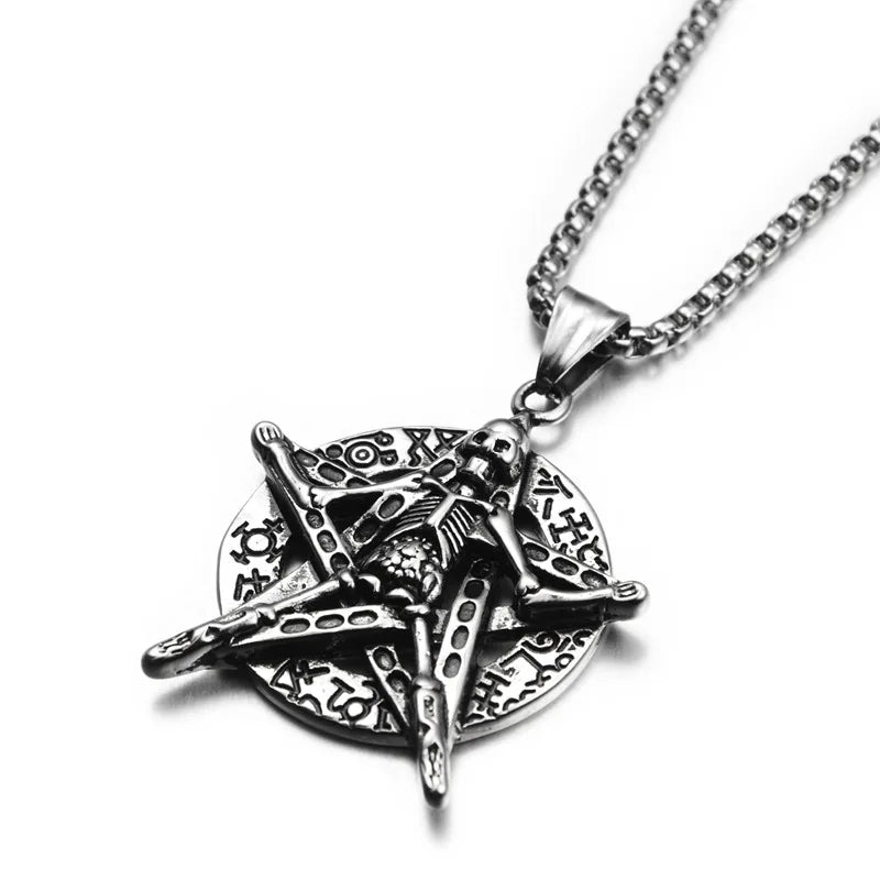 Gothic Cross Steel Pendant European American Retro