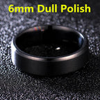 4-8mm Dull Polish Silver Color Titanium Ring For Men and Women Personalized Ring Customize Engraved