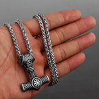 Original Viking Stainless Steel Thor Hammer Multiple Styles Domineering Unisex Necklace Pendant Boyfriend Gift